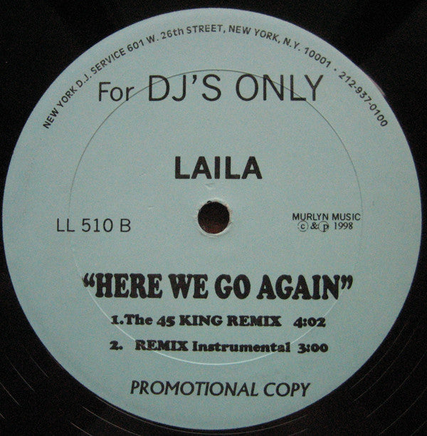 Laila* - Here We Go Again (12"", Promo, Unofficial)