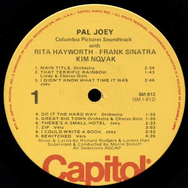 Rodgers & Hart - Pal Joey (LP, Album, RE, Duo)