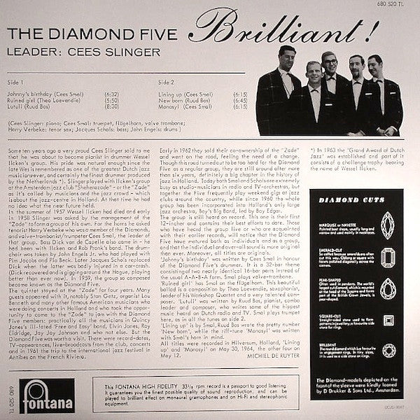 The Diamond Five - Brilliant! (LP, Album, Mono, Ltd, RE, RM, 180)