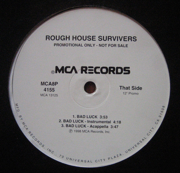 Rough House Survivers - You Got It / Bad Luck (12"", Promo)