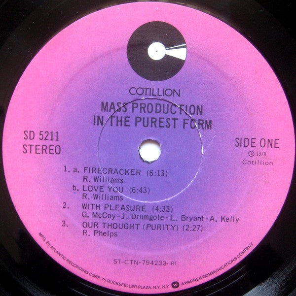 Mass Production - In The Purest Form (LP, Album, RI )