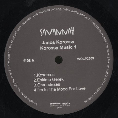Janos Körössy* - Körössy Music 1 (10"", Mono)