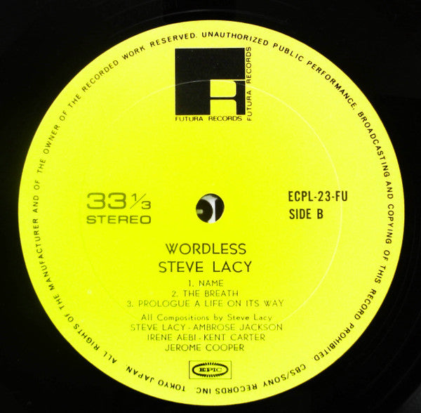 Steve Lacy - Wordless (LP, Album)