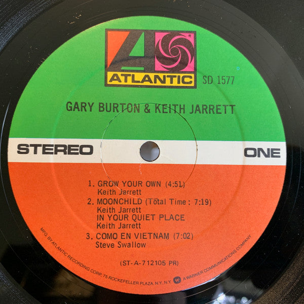 Gary Burton - Gary Burton & Keith Jarrett(LP, Album, RE, PR )