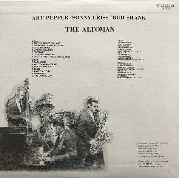 Art Pepper, Sonny Criss, Bud Shank - The Altoman (LP, Mono)