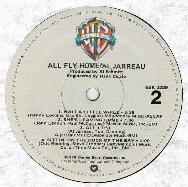 Al Jarreau - All Fly Home (LP, Album, Mon)
