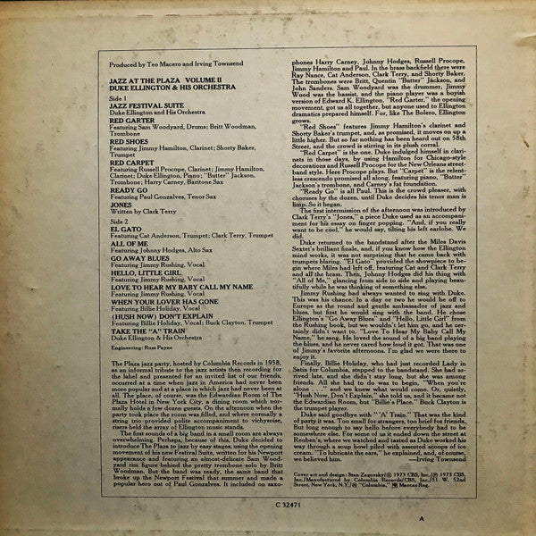 Duke Ellington And His Orchestra - Jazz At The Plaza Vol. II(LP, Al...