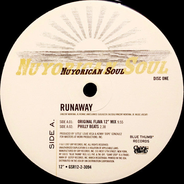 Nuyorican Soul Featuring India - Runaway (2x12"")
