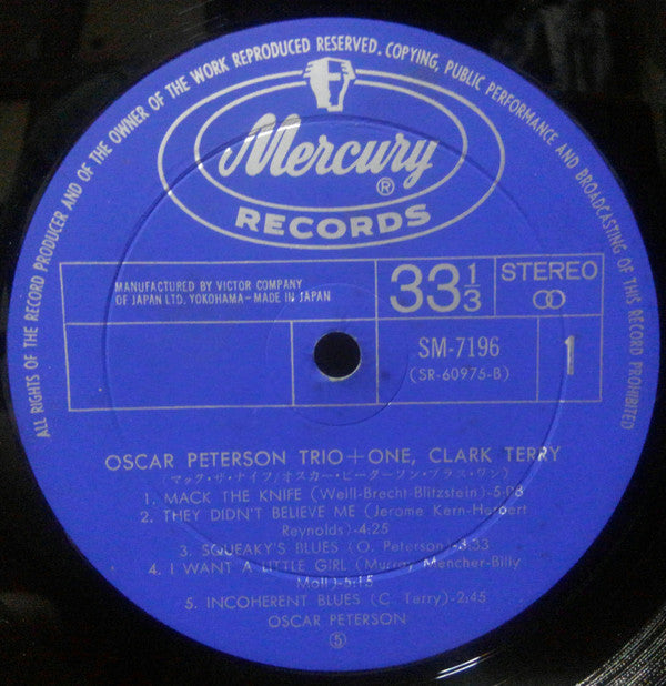 The Oscar Peterson Trio - Oscar Peterson Trio + One(LP, Album, Per)