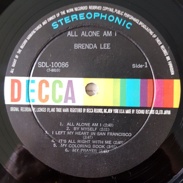 Brenda Lee - All Alone Am I (LP)