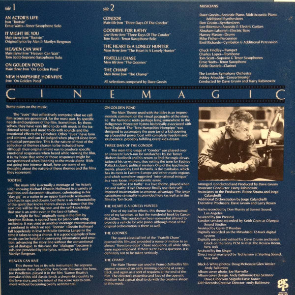 Dave Grusin - Cinemagic = シネマジック (LP, Album)