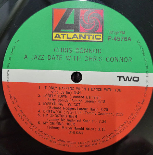 Chris Connor - A Jazz Date With Chris Connor (LP, Album, RE)