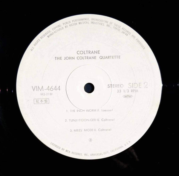 The John Coltrane Quartette* - Coltrane (LP, Album, Promo, RE, Amp)