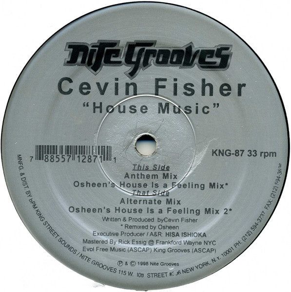 Cevin Fisher - House Music (12"")