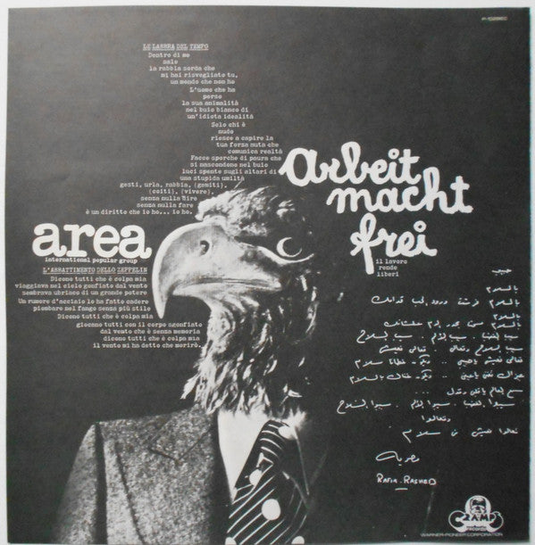 Area (6) - Arbeit Macht Frei (Il Lavoro Rende Liberi) (LP, Album, Gat)