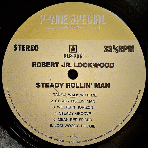 Robert Jr. Lockwood* - Steady Rollin' Man (LP, Album, RE)