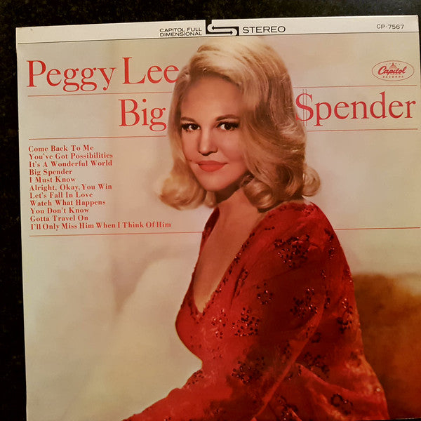 Peggy Lee - Big Spender (LP, Album, Red)
