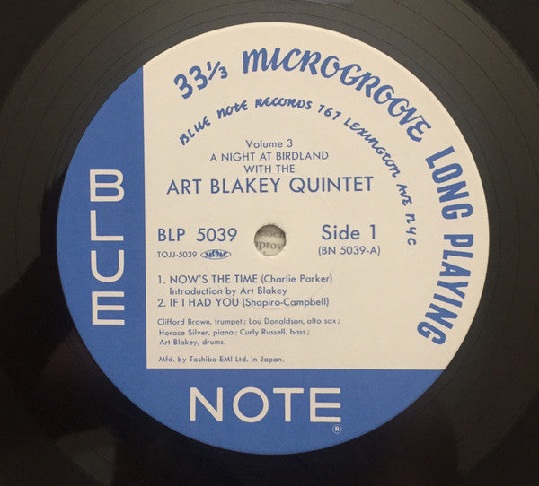 Art Blakey Quintet - A Night At Birdland, Vol. 3 (10"", Mono, Ltd, RE)