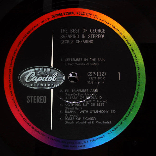 George Shearing - The Best Of George Shearing In Stereo!(LP, Album,...