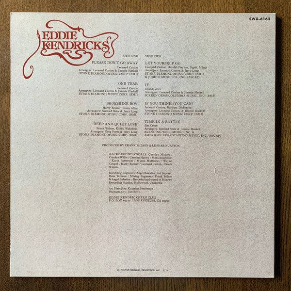Eddie Kendricks - For You (LP, Album, Gat)
