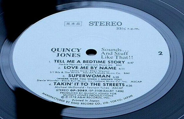 Quincy Jones - Sounds....And Stuff Like That (LP, Album, Promo)