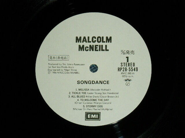 Malcolm McNeill - Songdance (LP, Album, Promo)