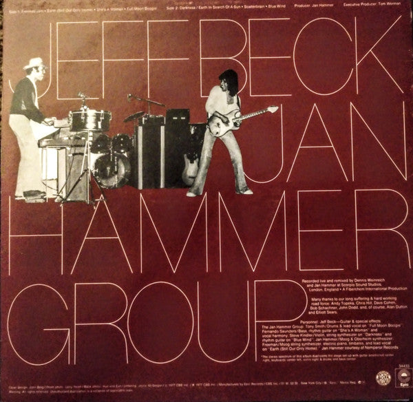 Jeff Beck With The Jan Hammer Group - Live (LP, Album, Pit)