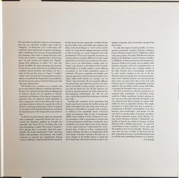 Lee Konitz - Motion (LP, RE, Gat)