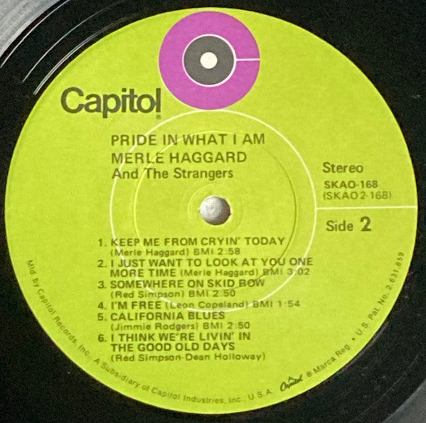 Merle Haggard - Pride In What I Am(LP, Album, RP, Los)