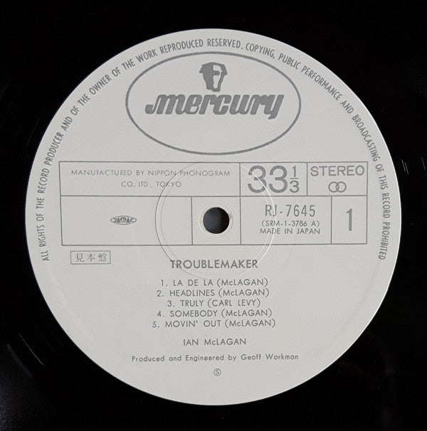 Ian McLagan - Troublemaker (LP, Album, Promo)