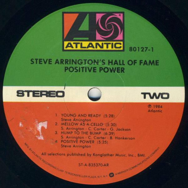 Steve Arrington's Hall Of Fame - Positive Power (LP, Album, AR)