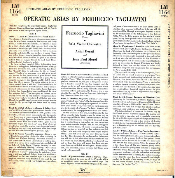 Ferruccio Tagliavini - Operatic Scenes By Ferruccio Tagliavini(LP, ...