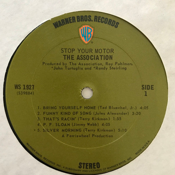 The Association (2) - Stop Your Motor (LP, Album, San)