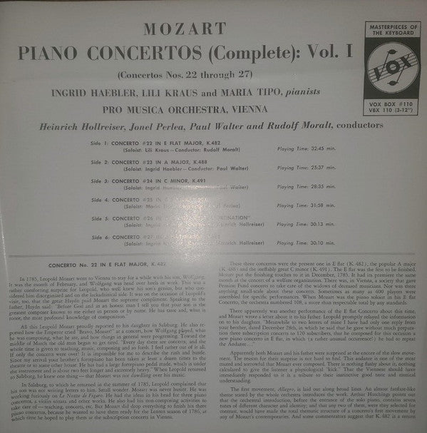 Wolfgang Amadeus Mozart - Concertos For Piano & Orchestra (Complete...
