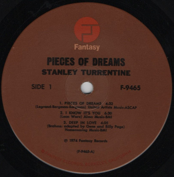 Stanley Turrentine - Pieces Of Dreams (LP, Album, Gat)