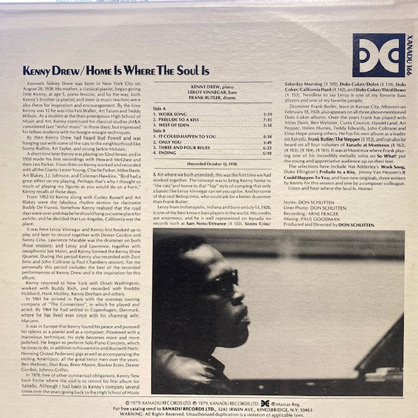 Kenny Drew - Home Is Where The Soul Is (LP, Album)