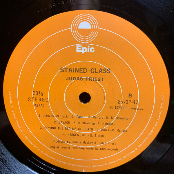 Judas Priest - Stained Class (LP, Album, Tou)