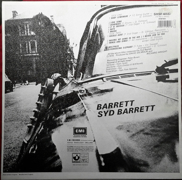Syd Barrett - Barrett (LP, Album, RE, Tex)