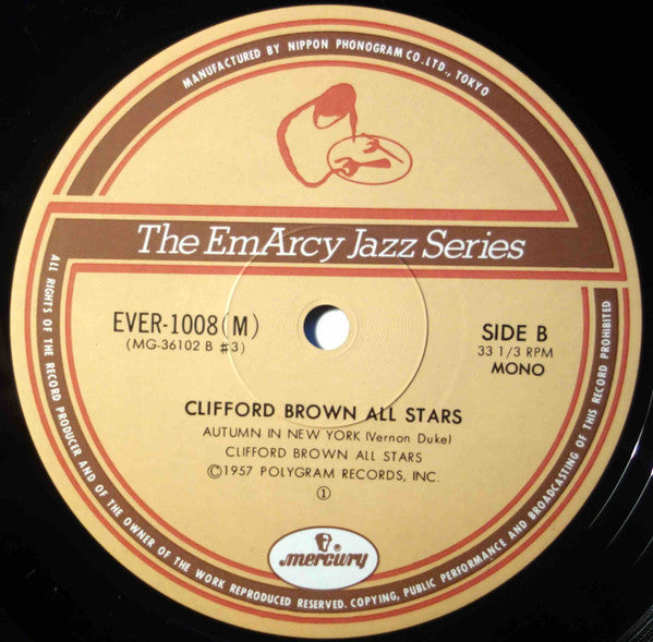 Clifford Brown All Stars - Clifford Brown All Stars (LP, Mono, RE)