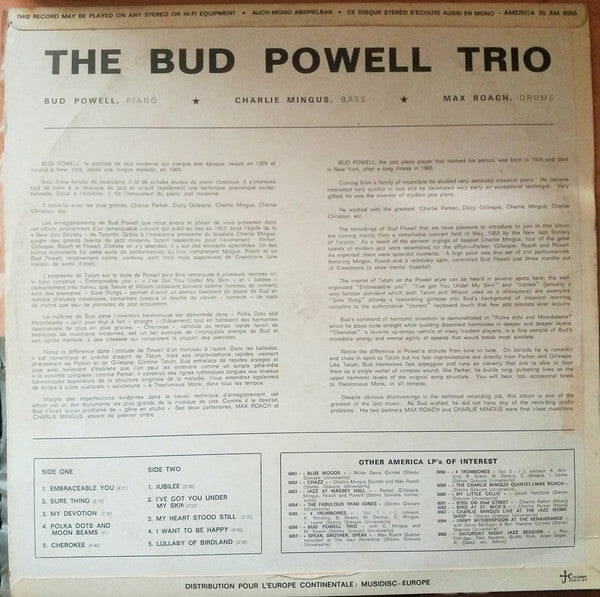 The Bud Powell Trio - The Bud Powell Trio (LP, Album, RE)