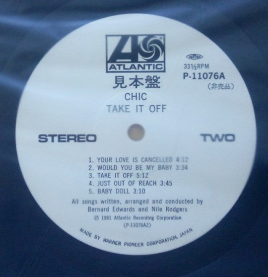 Chic - Take It Off (LP, Album, Promo)