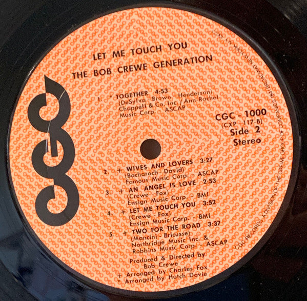 The Bob Crewe Generation - Let Me Touch You (LP, Album)