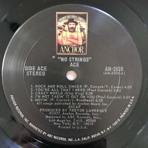 Ace (7) - No Strings (LP, Album, San)