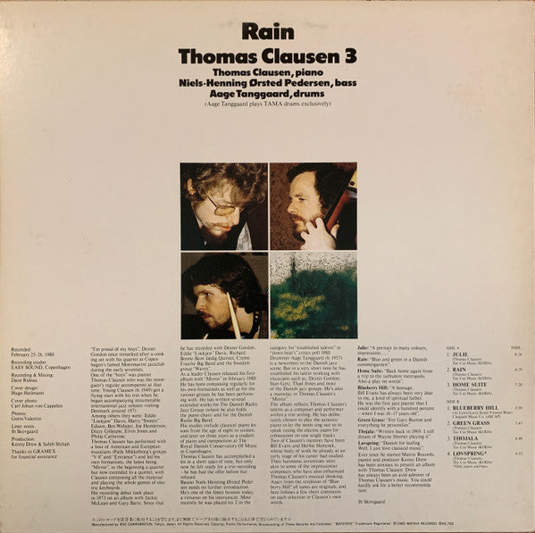 Thomas Clausen 3* - Rain (LP, Album)
