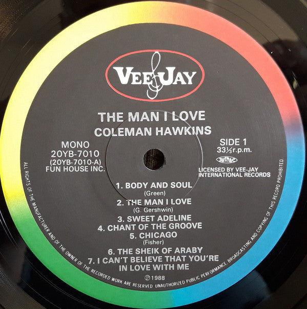Coleman Hawkins - The Man I Love (LP, Mono)