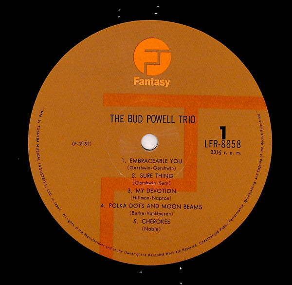Bud Powell Trio* - The Bud Powell Trio (LP, Album, RE)