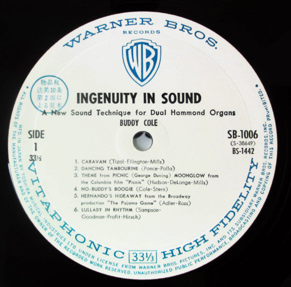 Buddy Cole - Ingenuity In Sound (LP)