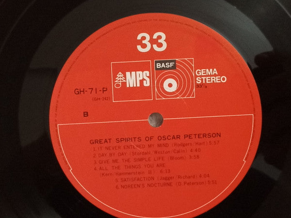 Oscar Peterson - Great Spirits of Oscar Peterson (LP, Comp)