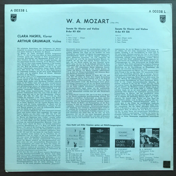 Wolfgang Amadeus Mozart - Sonate B-dur K.V. 454 Für Violine Und Kla...