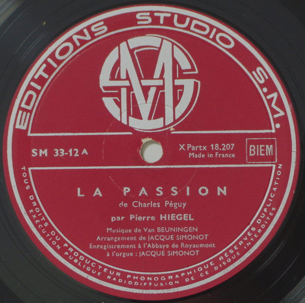 Pierre Hiégel - La Passion (LP, Album, Mono)